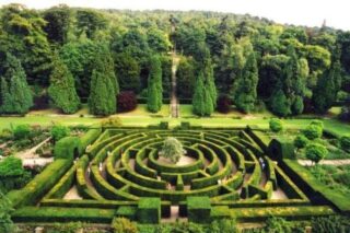 Il labirinto all'interno del parco di Chatsworth House