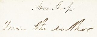 La dedica di Jane Austen alla prima edizione di Emma per Anne Sharp